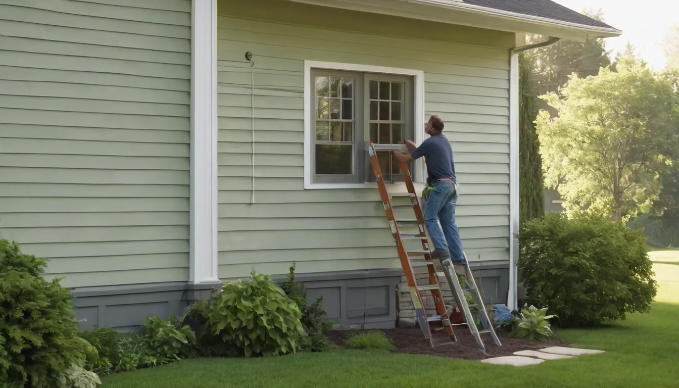 Independent provider reviewing new vinyl siding on an older brick and siding home in Johns Creek
